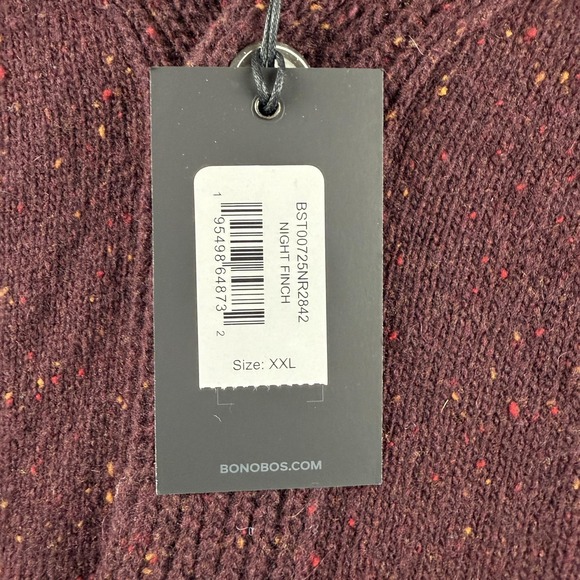 Bonobos Cardigan Sweater Mens 2XL Night Finch Shawl Collar Wool Speckled Knit - Picture 4 of 11